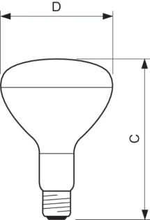 Philips - IR-lamp - R125 IR 375W E27 230-250V CL 1CT/10 8711500126597 2107064