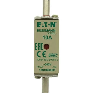 Eaton - Smeltpatroon (mes) - NH FUSE 10AMP 500V aM SIZE 000 DUAL 10NHM000B 2228288