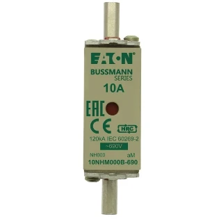 Eaton - Smeltpatroon (mes) - NH FUSE 10AMP 690V aM SIZE 000 10NHM000B-690 2228290