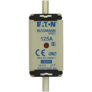 Eaton - Smeltpatroon (mes) - 125Amp 400V AC GFF 00 NH FUSE 125NHFF00BI-400 2231259