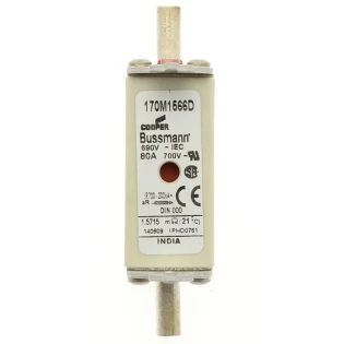 Eaton - HRC zekering - FUSE 80A 690V aR DIN 000 HSDNH 170M1566D 2232940