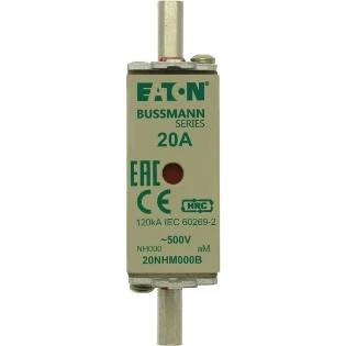 Eaton - Smeltpatroon (mes) - NH FUSE 20AMP 500V aM SIZE 000 DUAL 20NHM000B 2238156