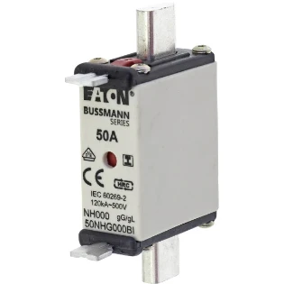 Eaton - Smeltpatroon (mes) - NH FUSE 50AMP 500V SIZE 000 GG IMGL 50NHG000BI 2240368
