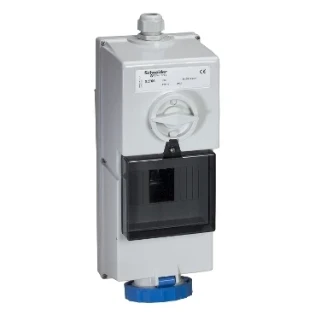 Schneider Electric - CEE-contactdoos uitschakelbaar, beveiligd (IEC 60309) - 82766 82766 2313828