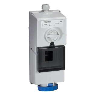 Schneider Electric - CEE-contactdoos uitschakelbaar, beveiligd (IEC 60309) - 82766 82766 2333971