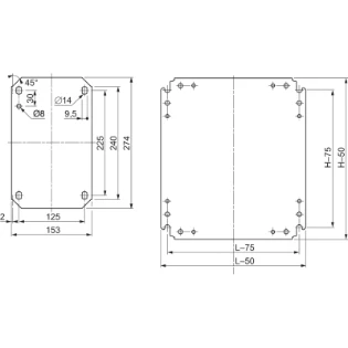 Schneider Electric - Montageplaat voor kast/lessenaar - NSYMM66 NSYMM66 271854