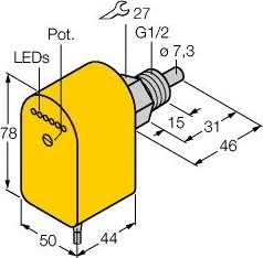 Turck Stromingsmonitor FCS-G1/2A4P-VRX/24VDC 6870096 33816