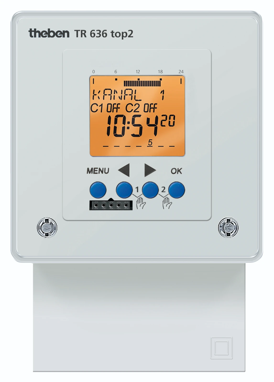 Theben Digitale schakelklok voor paneelbouw TR 636 top2 72x72 6360100 458490