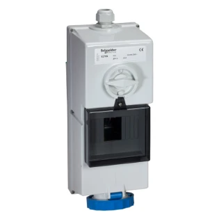 Schneider Electric - CEE-contactdoos uitschakelbaar, beveiligd (IEC 60309) - 82766 82766 529122