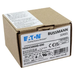Eaton - Smeltpatroon (mes) - NH FUSE 16AMP 690V SIZE 000 GG MGL 16NHG000B-690 6347345