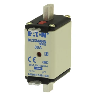 Eaton - Smeltpatroon (mes) - 80Amp 400V AC GFF 00 NH FUSE 80NHFF00BI-400 6353856