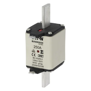 Eaton - Smeltpatroon (mes) - NH FUSE 250A 500V GL/GG SIZE 03 250NHG03BI 6356497