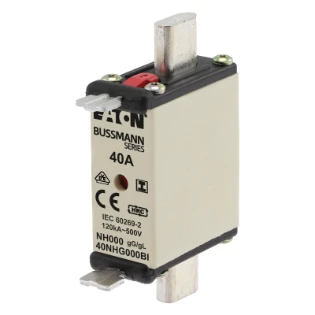 Eaton - Smeltpatroon (mes) - NH FUSE 40AMP 500V SIZE 000 GG IMGL 40NHG000BI 6356791
