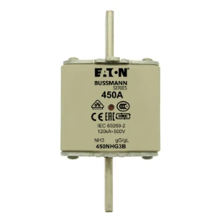 Eaton - Smeltpatroon (mes) - NH FUSE 450A 500V 3 GG/GL SIZE 3 450NHG3B 6374564