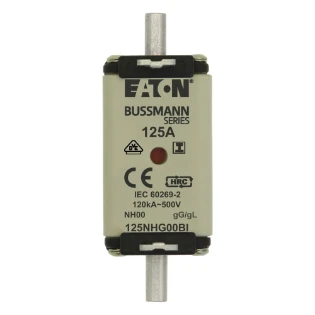 Eaton - Smeltpatroon (mes) - NH FUSE 125A 500V GL/GG SIZE 00 125NHG00BI 6377725