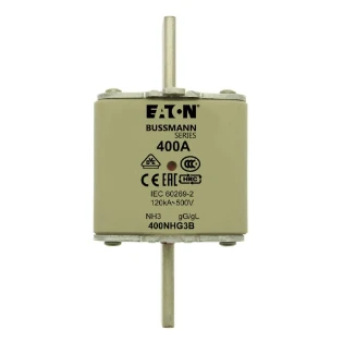 Eaton - Smeltpatroon (mes) - NH FUSE 400AMP 500V gG SIZE 3 DUAL 400NHG3B 6379858