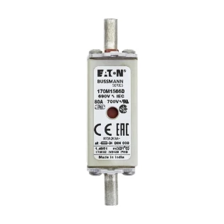 Eaton - HRC zekering - FUSE 80A 690V aR DIN 000 HSDNH 170M1566D 6381075