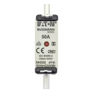 Eaton - Smeltpatroon (mes) - NH FUSE 50AMP 500V SIZE 000 GG IMGL 50NHG000BI 6381979