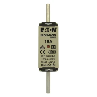 Eaton - Smeltpatroon (mes) - NH FUSE 16A 500V GL/GG SIZE 01 16NHG01BI 6383376