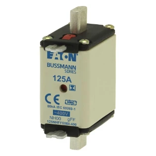 Eaton - Smeltpatroon (mes) - 125Amp 400V AC GFF 00 NH FUSE 125NHFF00BI-400 6384205