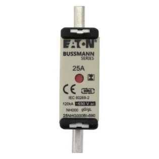 Eaton - Smeltpatroon (mes) - NH FUSE 25AMP 690V SIZE 000 GG IMGL 25NHG000BI-690 6385495