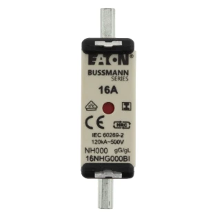 Eaton - Smeltpatroon (mes) - NH FUSE 16AMP 500V SIZE 000 GG IMGL 16NHG000BI 6387150