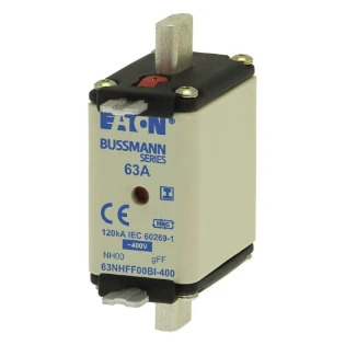 Eaton - Smeltpatroon (mes) - EATON 63Amp 400V AC GFF 00 NH FUSE 63NHFF00BI-400 6388616