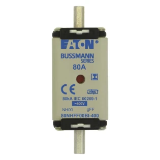 Eaton - Smeltpatroon (mes) - 80Amp 400V AC GFF 00 NH FUSE 80NHFF00BI-400 6388627