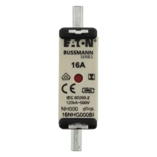 Eaton - Smeltpatroon (mes) - NH FUSE 16AMP 500V SIZE 000 GG IMGL 16NHG000BI 6389749