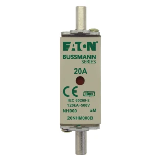 Eaton - Smeltpatroon (mes) - NH FUSE 20AMP 500V aM SIZE 000 DUAL 20NHM000B 6390170