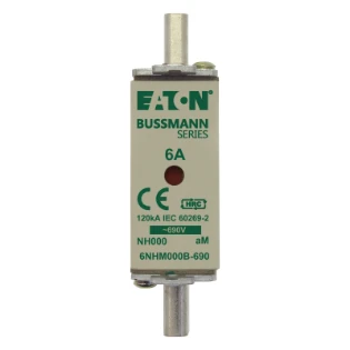 Eaton - Smeltpatroon (mes) - NH FUSE 6AMP 690V aM SIZE 000 6NHM000B-690 6390273