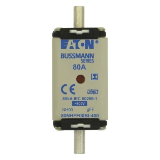 Eaton - Smeltpatroon (mes) - 80Amp 400V AC GFF 00 NH FUSE 80NHFF00BI-400 6391707