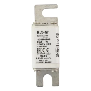Eaton - HRC zekering - FUSE 80A 1000V 00/80 AR 170M4809 6400870