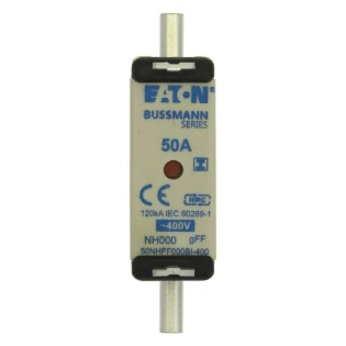 Eaton - Smeltpatroon (mes) - EATON 50Amp 400V AC GFF 000 NH FUSE 50NHFF000BI-400 6842194