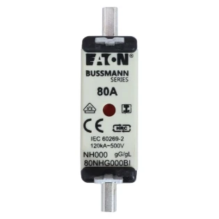 Eaton - Smeltpatroon (mes) - NH FUSE 80AMP 500V SIZE 000 GG IMGL 80NHG000BI 6844187
