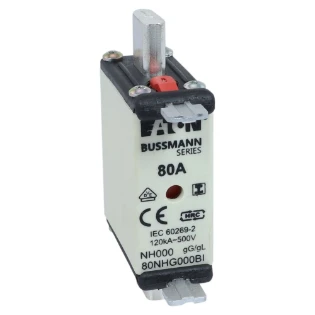Eaton - Smeltpatroon (mes) - NH FUSE 80AMP 500V SIZE 000 GG IMGL 80NHG000BI 6844190