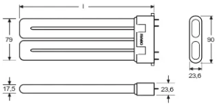 Osram - Compact fluorescentielamp zonder geïntegreerd voorschakelapparaat - DULUX F 36W/840 2G10 FS1 4050300299037 7078566
