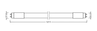 Ledvance - LED-lamp - LED TUBE T8 UNIVERSAL P 1200 mm 14W 4099854026492 7170395
