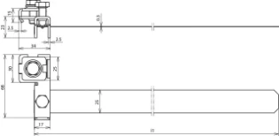 Dehn - Regenpijpklem voor bliksembeveiliging - BRS 27.89 AK1X10 2X6.8 V2A 540103 7274566