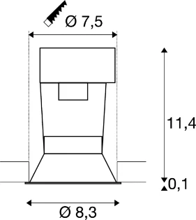 SLV - Downlight/spot/schijnwerper - 112911 112911 7319033