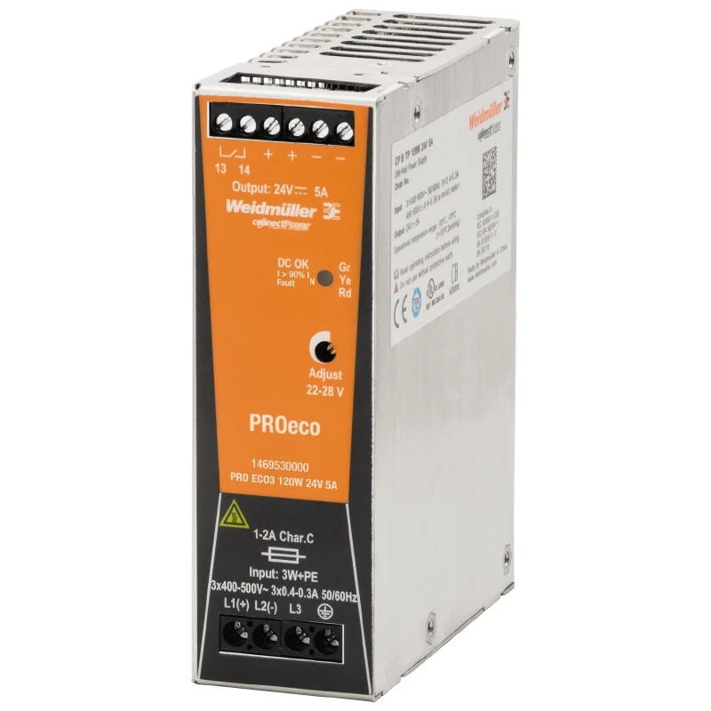 Weidmüller Gelijkstroomvoedingseenheid PRO ECO3 120W 24V 5A 1469530000 80482