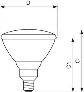 Philips - IR-lamp - PAR38 IR 175W E27 230V CL 1CT/12 8711500115799 833472