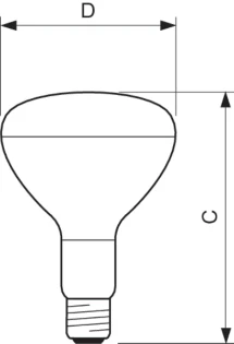 Philips - IR-lamp - R125 IR 375W E27 230-250V CL 1CT/10 8711500126597 836356