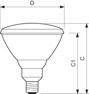 Philips - IR-lamp - PAR38 IR 150W E27 230V RED 1CT/12 8711500128874 836818