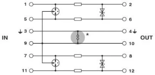 Phoenix Contact - Overspanningsbeveiliging voor data en M&R - PT 2X2-12DC-ST 2838254 892669