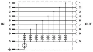 Phoenix Contact - Overspanningsbeveiliging voor data en M&R - DT-UFB-V24/S-9-SB 2803069 893117