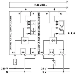 Phoenix Contact - Logische module - PLC-V8C/PT-24DC/SAM2 2907443 894039