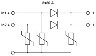 Phoenix Contact - Overspanningsbegrenzer - TRIO2-DIODE/12-24DC/2X20/1X40 2907379 894287