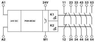 Phoenix Contact - Relais voor bewaking van veiligheidsstroomcircuits - PSR-MC82-5NO-1NC-1DO-24DC-SC 2702382 894328