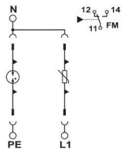 Phoenix Contact - Netoverspanningsbeveiliging - VAL-SEC-T2-1S-350-FM 2905333 900825
